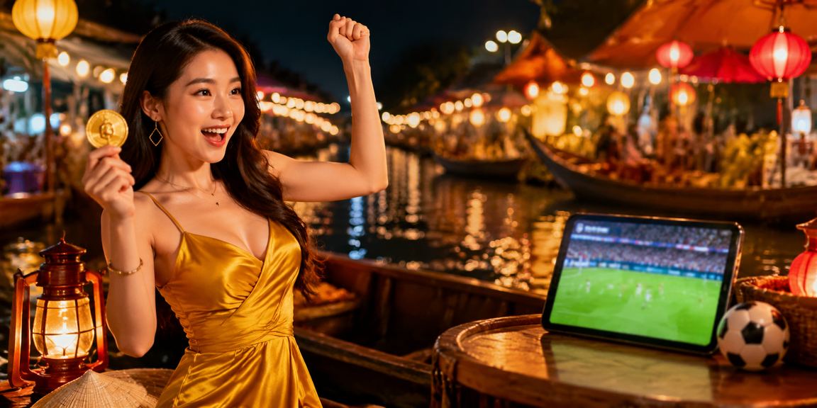 Người dùng Hà Nội xem kèo bóng đá và đặt cược thể thao vào buổi tối tại chợ đêm